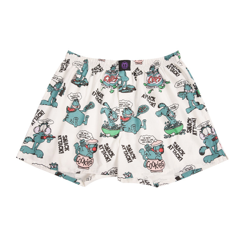 Mmelongena new cotton boxer pair Aro pants men's and women's underwear loose four corner home pajama pants