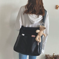 Черная мягкая кожа+медведь