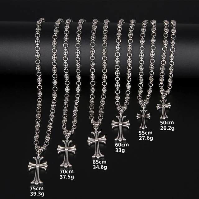 French-Style 古巴领领n Chain Cross Pendant Clavicle Chain Ins Minimalist Style Hip-Hop Couple Trendy Cool Necklace