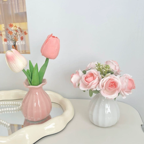 Брендовый декор в форме цветка для офиса для гостиной, маленькая вазочка