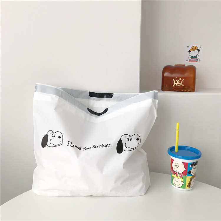 ins Drawstring storage bag Cute Snoopy plastic bag Tote gift bag gift bag cosmetic bag packing bag