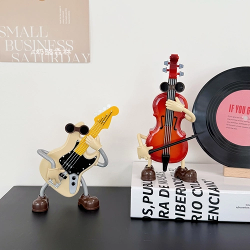 Музыкальная шкатулка, креативная заводная гитара, пианино, сувенир, подарок на день рождения