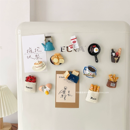 Брендовый трехмерный креативный магнитный магнит на холодильник, реалистичный сильный магнит, в 3d формате, хлеб