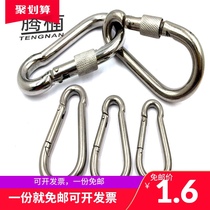 Tengnan standard spring buckle 304 stainless steel M3-M12 with mother spring buckle Chain connection buckle mountaineering safety buckle