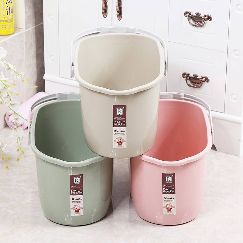 Gum Cotton Mop Bucket Home Sponge Flat Mop Wash Bucket Rectangular Hand Plastic Bucket Car Wash Bucket 