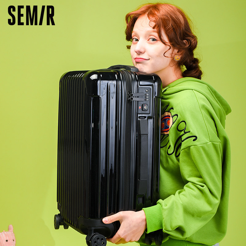 Senma suitcases INS female small new 20-inch boarding pull-lever box men sturdy and durable password light suitcase