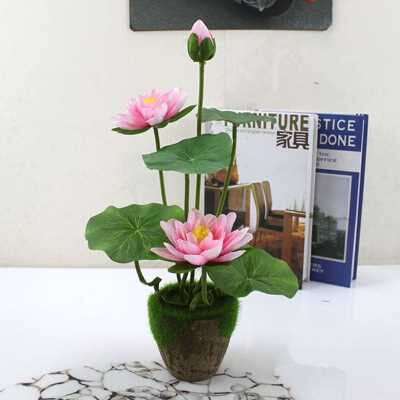 For Buddha Supplies Handmade GOLDEN EMULATION LOTUS BUDDHA TABLE SWING PIECE LOTUS FLOWER FOR FLOWERS BUDDHA FRONT FLOWER BUDDHA FRONT FOR FLOWER BUDDHA HALL