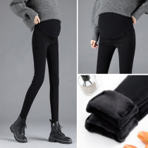 Pregnant women pants wear trousers leggings autumn and winter jeans black leggings autumn and winter velvet thickened