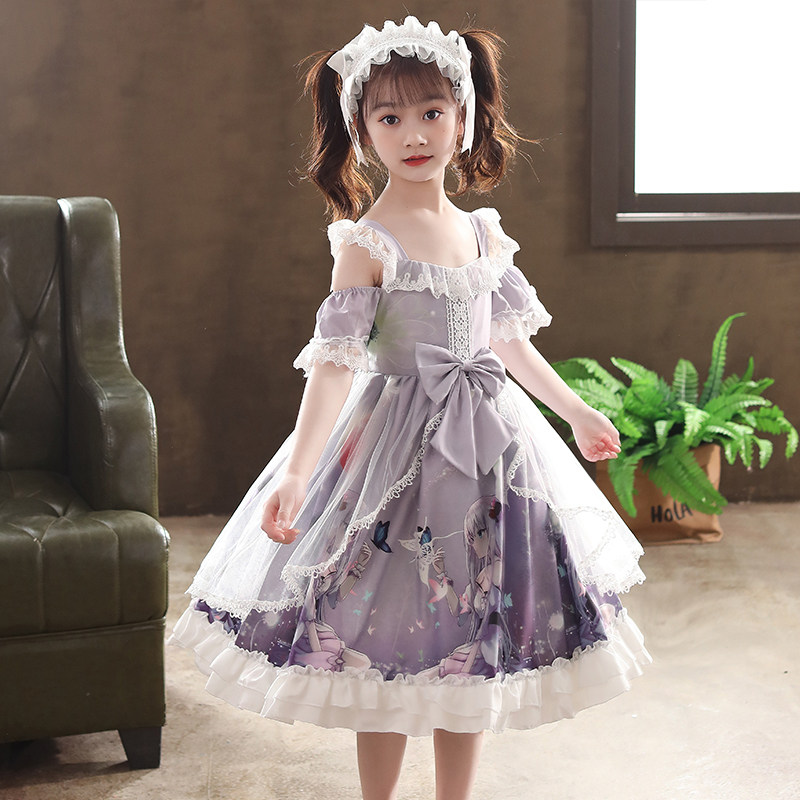 Roleita Girl Princess Dress Spring Autumn Dress New Foreign Children Baby LolitA Foreign Dress Lolita Summer Dress