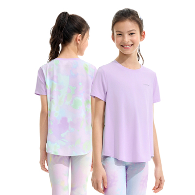 [Fairy Family] Moodytiger Girls' Short-Sleeved Summer Sports Children's Clothing Quick-Drying T-Shirt Set for Older Children — 3