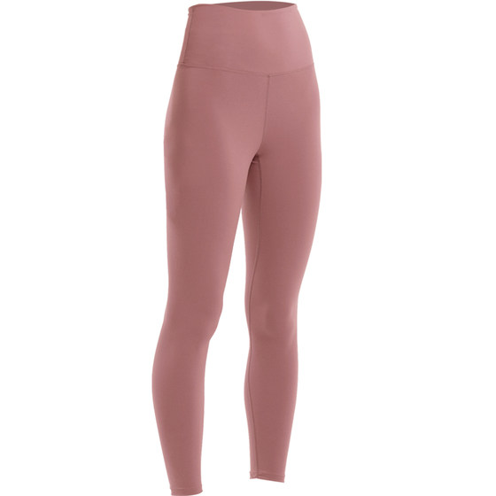 Nude tight-fitting yoga pants for women, high-waisted, hip-lifting, belly-shrinking, quick-drying, breathable, stretchy outer wear running long nine-point fitness clothes