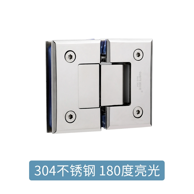 phụ kiện cửa thủy lực Kẹp phòng tắm 180 độ thép không gỉ 304 chắc chắn dày tắm phòng văn phòng cửa kính bản lề cửa kẹp bản lề phụ kiện cửa kính cường lực vvp cửa kính bản lề sàn Bản lề cửa kính