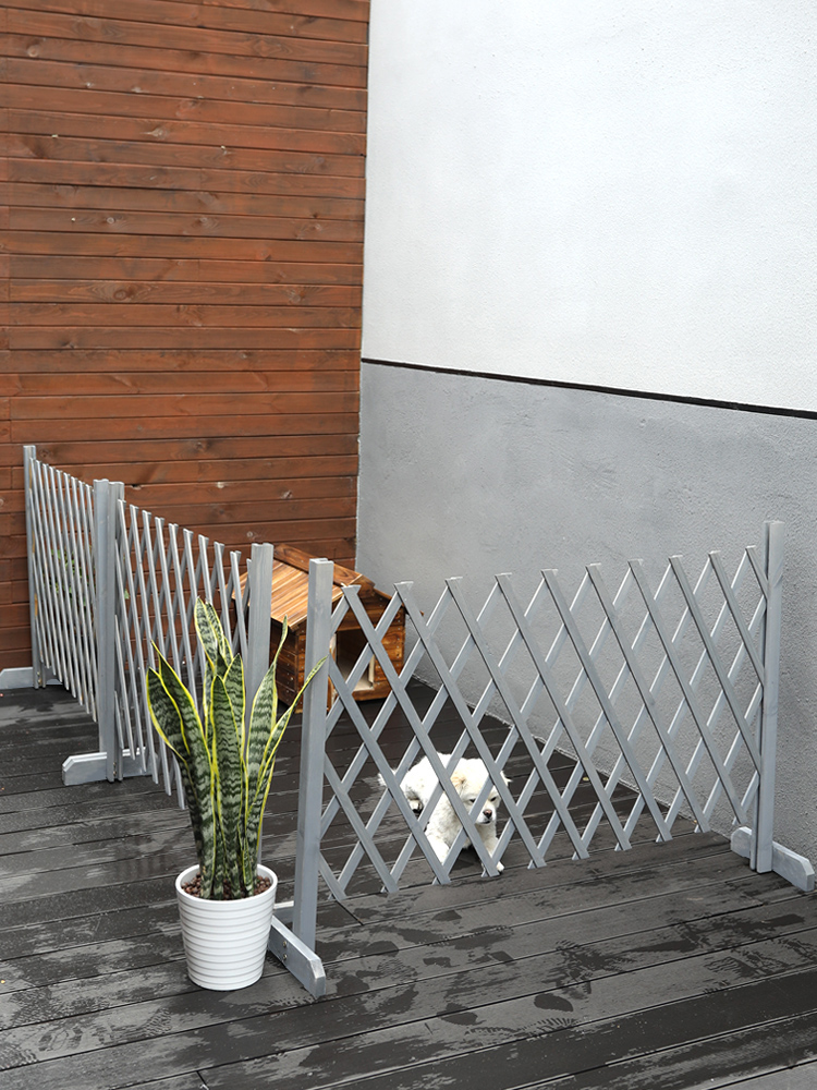 Outdoor garden courtyard decoration removable fence guardrail anti-corrosion wood fence telescopic fence indoor pet partition