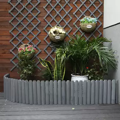 Home outdoor courtyard fence yard small fence fence pet solid wood Green Belt home balcony decoration wooden stakes