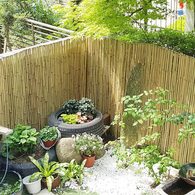 Outdoor anti-corrosion bamboo fence fence Outdoor courtyard restaurant Bamboo wall partition Bamboo fence fence Bamboo row fence