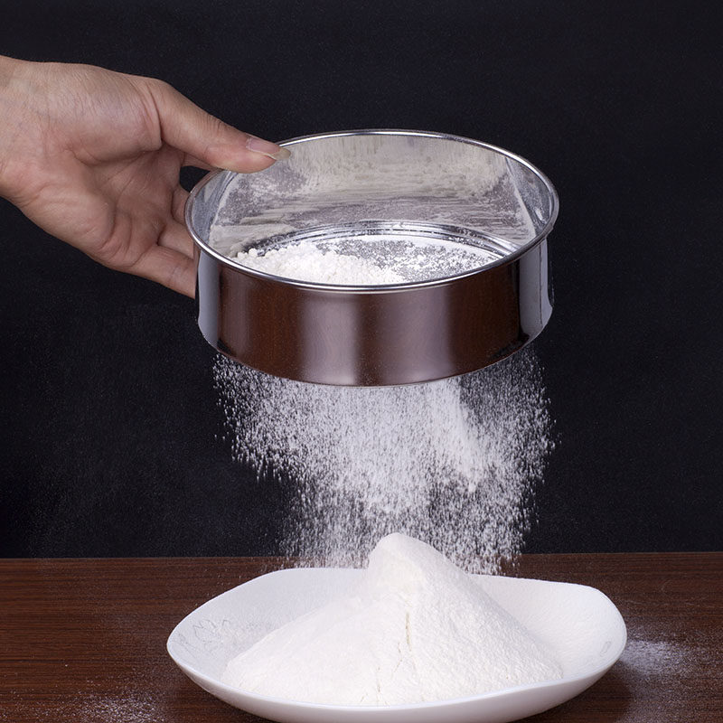 Sieve Flour Griddle Baking Tool Stainless Steel 60 mesh Ultra-fine Filter Screen handheld round powdered sugar Molecular Sieve