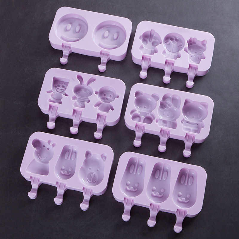 Ice Cream Mold Home Frozen Ice Cream Popsicle Ice Cream Sorbet Homemade Children's Cute Silicone Making Set
