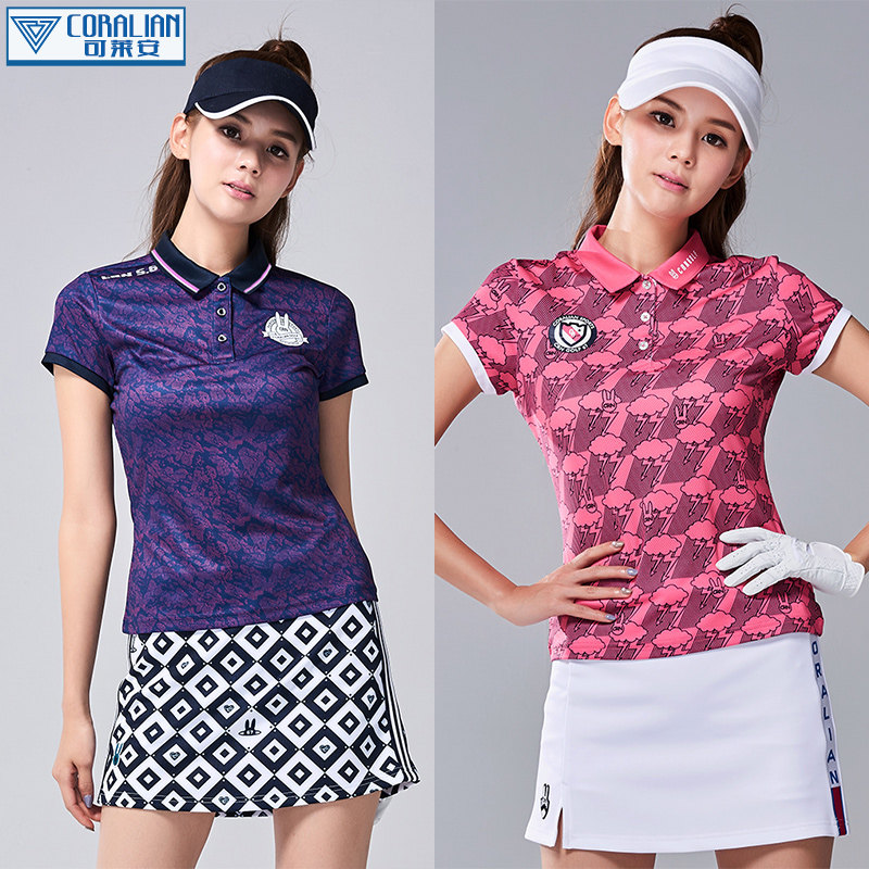 Leann Korea badminton suit women's breathable quick dry short sleeves Fashion Body Slim Suit Running Suit Sportswear 