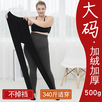 Plus size pregnant women leggings plus fleece thicker early pregnancy postpartum wearing pants plus fat increase fat mm200 pounds of women