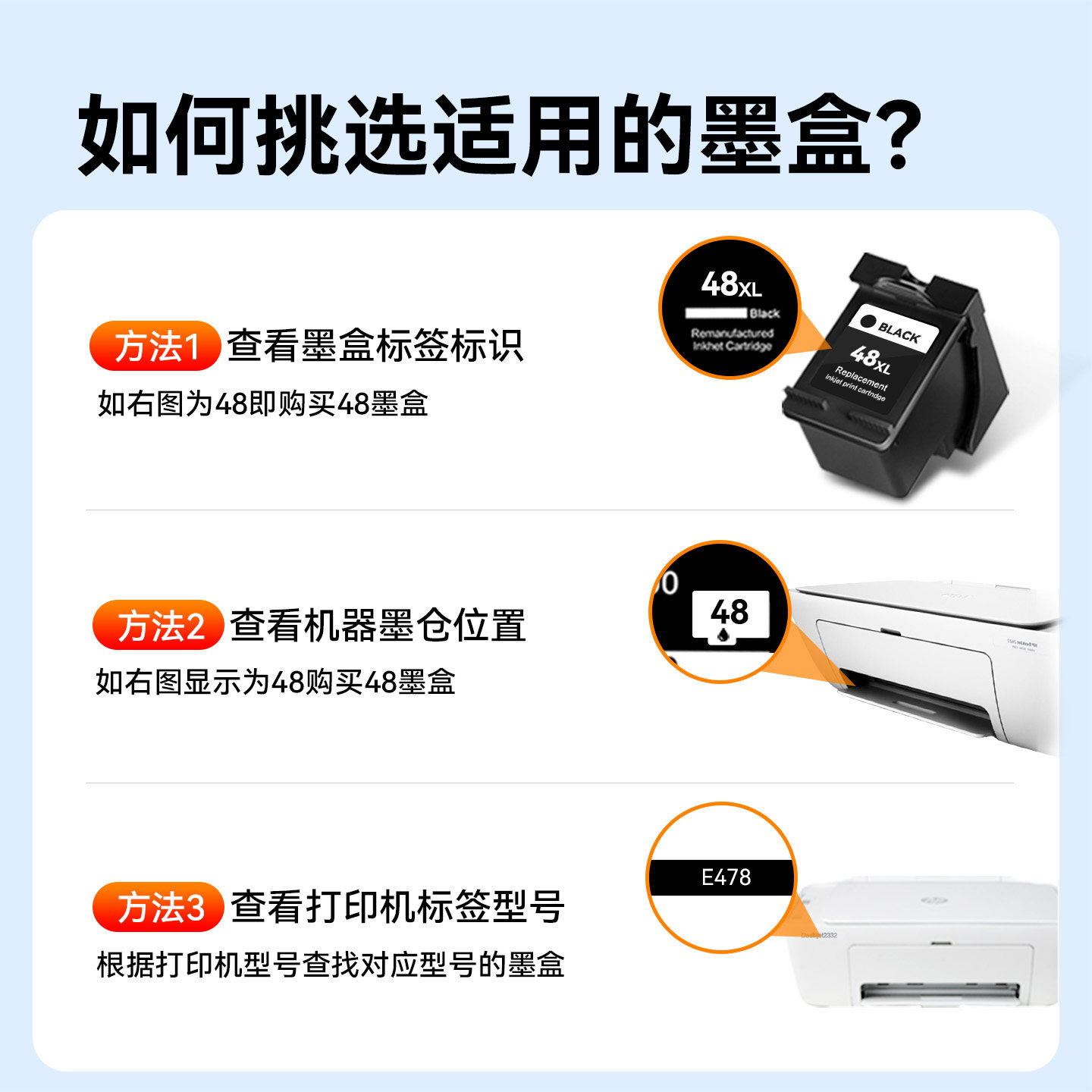 Yupin Compatible Ink Cartridges for Canon E478 Pg48 Black Cl58 Color E3480 E488 E468 E418 E408 E4580 E4280 Printer E478R Continuous Ink Supply System Non-Original