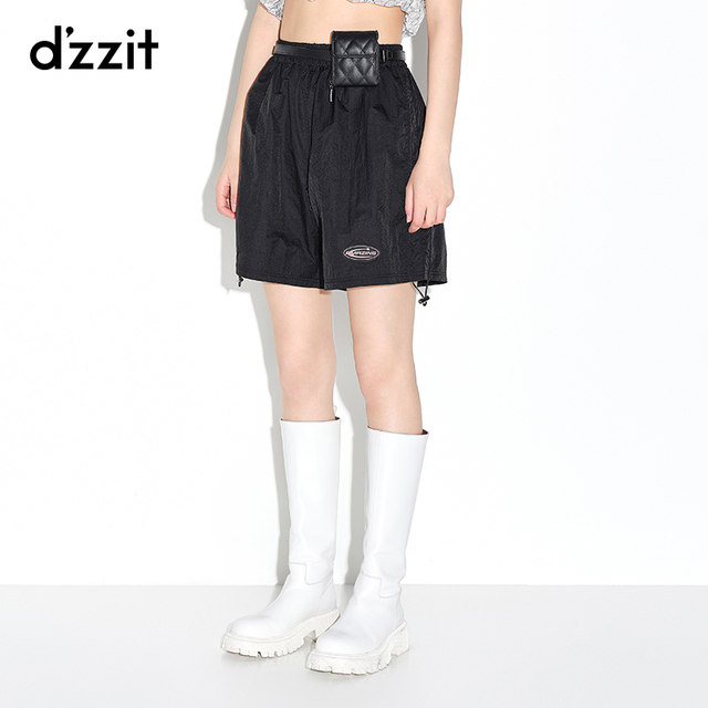 dzzit Disu Ole ແບບພາກຮຽນ spring ຂ້າງ elastic ປັບການຕົກແຕ່ງກິລາສັ້ນສໍາລັບແມ່ຍິງ 3D3Q1041A