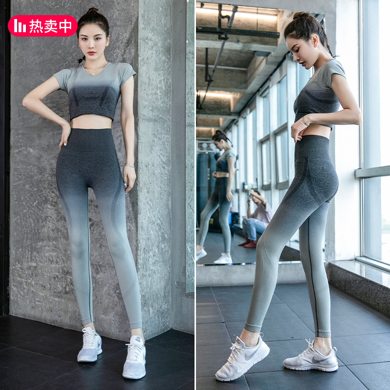 Yoga suit women suit Summer fashion Lean High End Speed Dry Fitness Room Sports Running Sexy Online Red Beginner