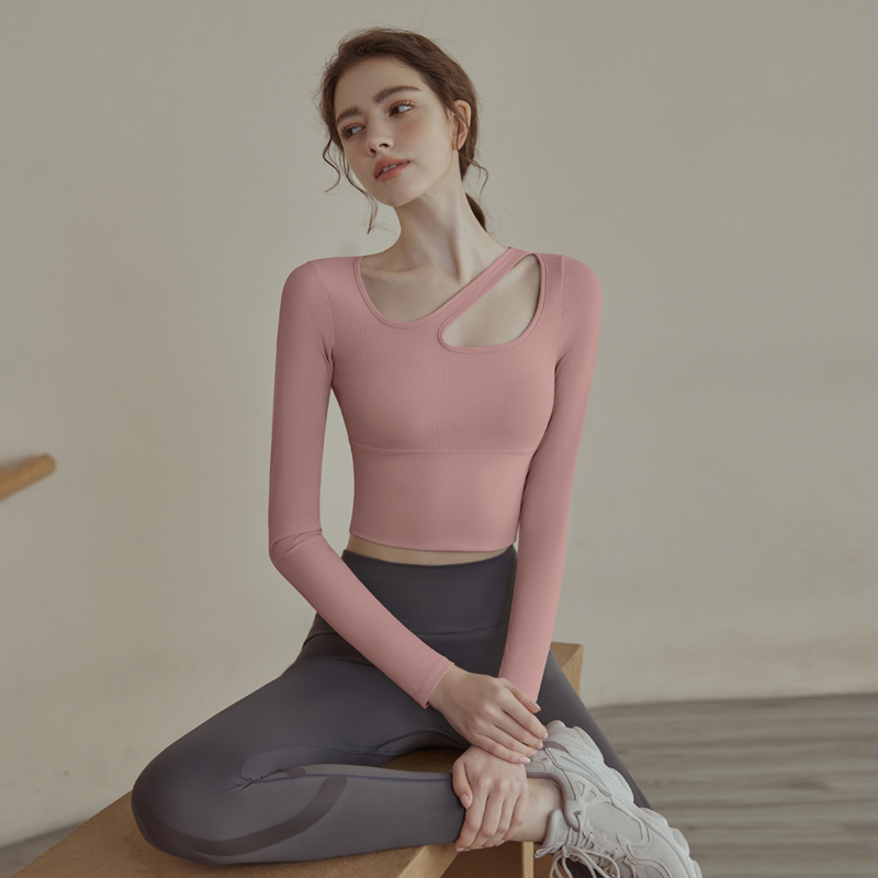 Yoga suit female sports suit winter fashion long sleeve sexy network red gym speed dry clothes outdoor running high end
