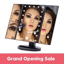 LED Touch Screen 22 Light Makeup Mirror Table Desktop Makeup