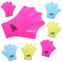 1 Pair Swimming Webbed Gloves Adult Swimming Finger Fin Hand