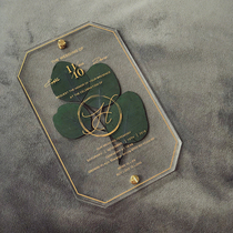 Creative transparent eternal flower acrylic wedding invitation invitation wedding invitation custom high-end business invitation