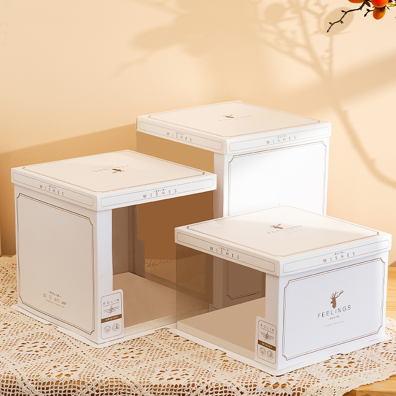 Translucent Birthday Cake Box Packaging Box Large 6 Six 8 Eight 10 Ten 12inch Double-Layer Heightened Square Cake Box with Handle Translucent Birthday Cake Box Packaging Box Large 6 Six 8 Eight 10 Ten 12inch Double-Layer Heightened Square Cake Box with Handle