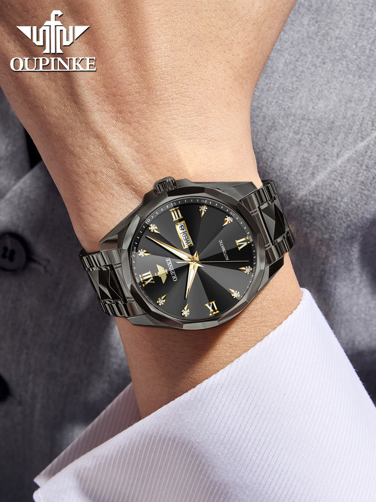Swiss Oupinke Brand Genuine Imported Movement Men's Watch, Men's Mechanical Watch, Fully Automatic Business Men's Model