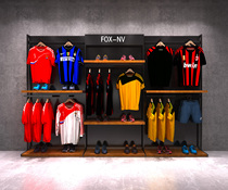 Clothing store display rack Li Ning sports sporting goods shelf Floor-to-ceiling mens clothing store display rack jersey display cabinet