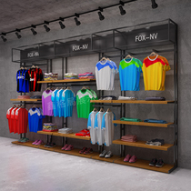 Clothing store display rack jersey jersey sneakers showcase high-end sports brand shopping mall outdoor clothing display rack