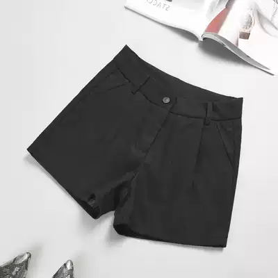 Clearance handling shorts women wear high waist A- shaped loose winter versatile black autumn and winter wide legs