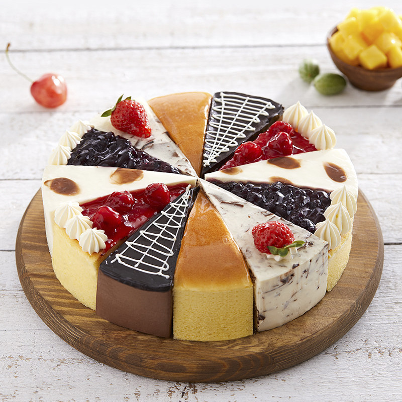 (Happiness West Pie Flagship Store) Flowers Mirror Afternoon Tea Cake Gathering Mousse Dessert Cream National Co-City Distribution