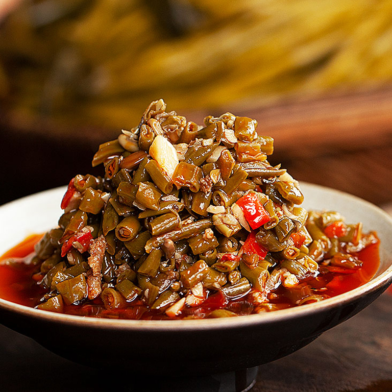 Zou and meat foam Cowpea Mix Rice Sauce 200g Ready-to-eat Appetizers Sour Bean Corner Savory Spiced rice dishes bottled Zou Xiaohe and -Taobao