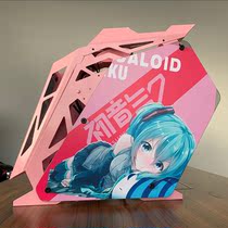 Play Gia Small Cafe Water Cooled Glass Sideboard Computer Desktop Large Cafe Case Cartoon Custom Light Plate Luminous Blowing Snow Sticker