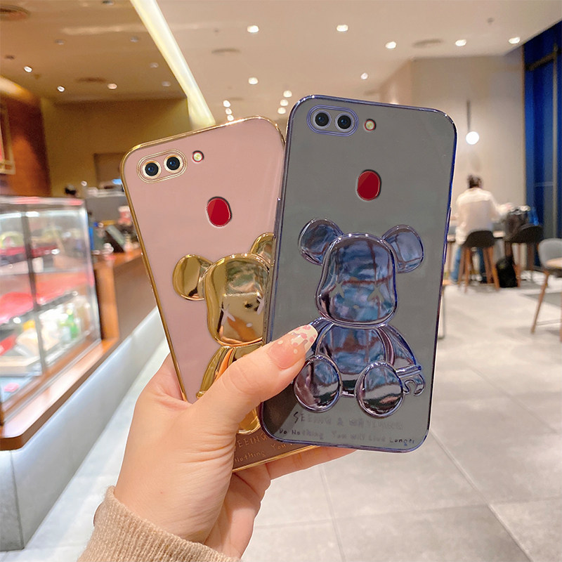 Suitable for oppor17 mobile phone protective shell r17pro cartoon silicone soft shell a92s protective cover r15 anti-fall lens all-inclusive r15 dream version electroplating a72 net red female stereo
