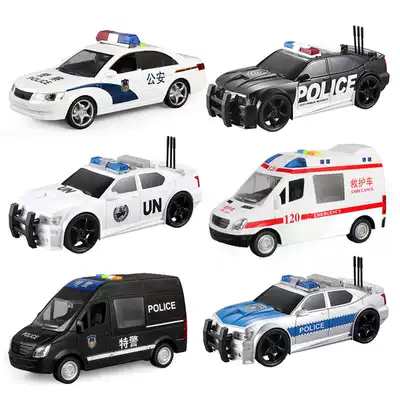 Children's simulation police car Music Story Machine model boy baby car police ambulance public security toy car