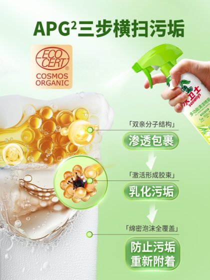 水卫士多功能清洁喷雾冰箱烤箱微波炉锅底清洁剂天然植萃家庭清洁