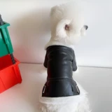 Одежда для собак и кошек, зимняя утолщенная модная брендовая меховая куртка для всех автомобилей, кожаная куртка для маленьких и средних собак, Тедди Померанский шпиц