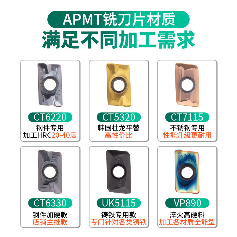 数控刀粒合金铣刀片APMT1135/1604/飞刀粒巴尔查斯涂层铣床刀头：工业加工的秘密武器！-面铣刀-淘宝百科网