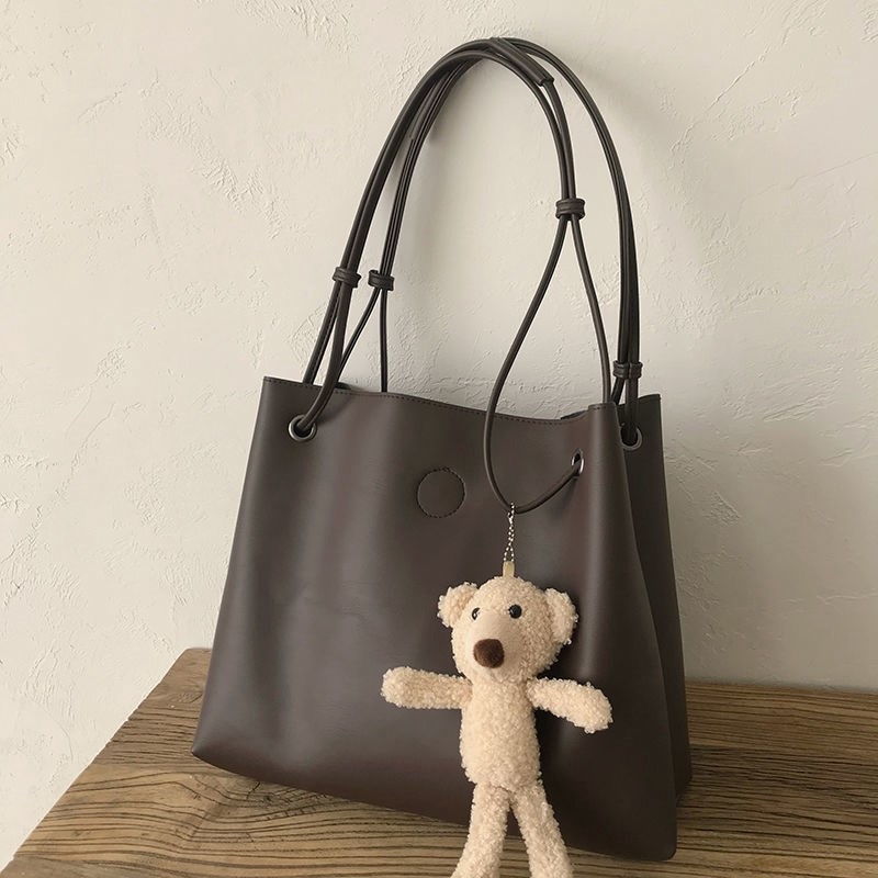 Big bag female summer 2021 new trendy net red retro student tote bag Korean version of the wild ins shoulder large-capacity bag