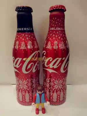 2018 Turkey Coca-Cola Snowflake Christmas theme commemorative aluminum bottle pair
