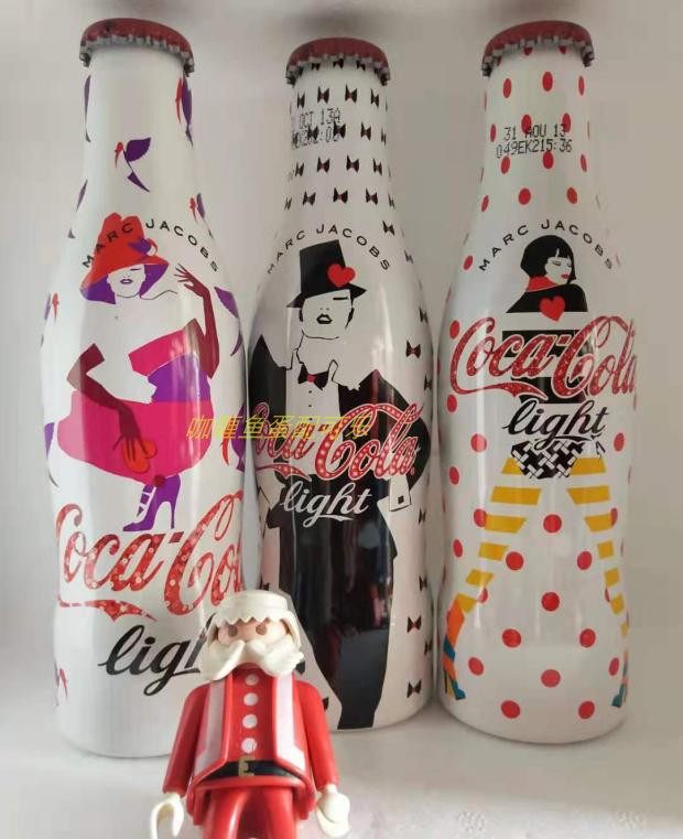 French Coca-Cola aluminium bottle Marc Jacques BumARC JACOBS Set of 3 bottles
