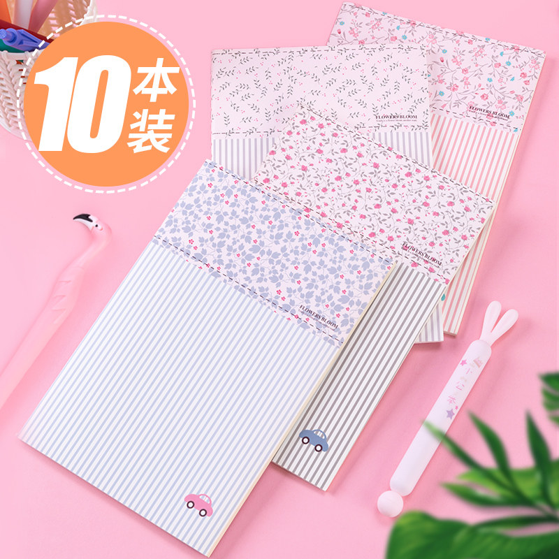 Tonglilai 10 Stitching B5 Notebook Simple College Stationery A5 Notepad Female Cute Creative Retro 16K Korea Small Fresh Diary Notebook Large Thickened