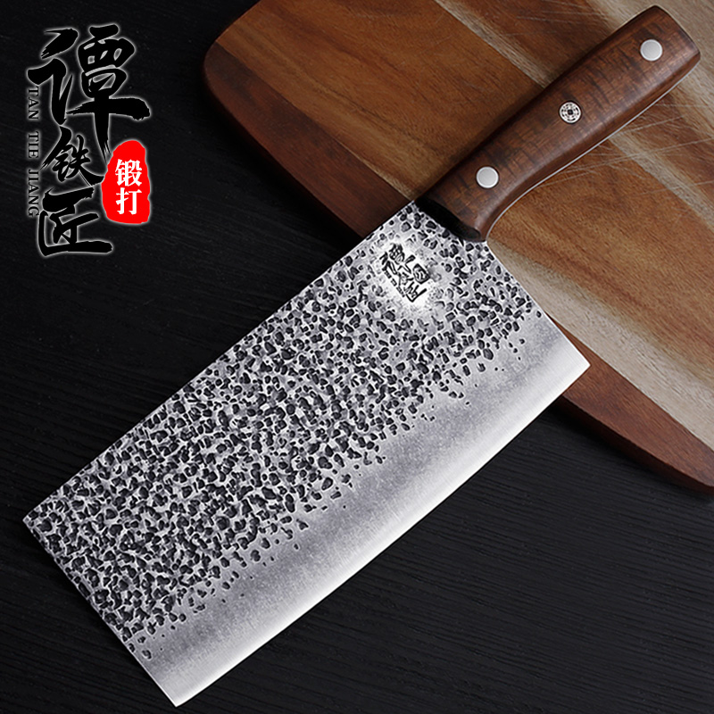 Tan Blacksmith Handcrafted with kitchen knife Kitchen Sliced Knife Kitchen Sliced Knife Meat Beheaded Cutting Knife Thin Quick Sharpened