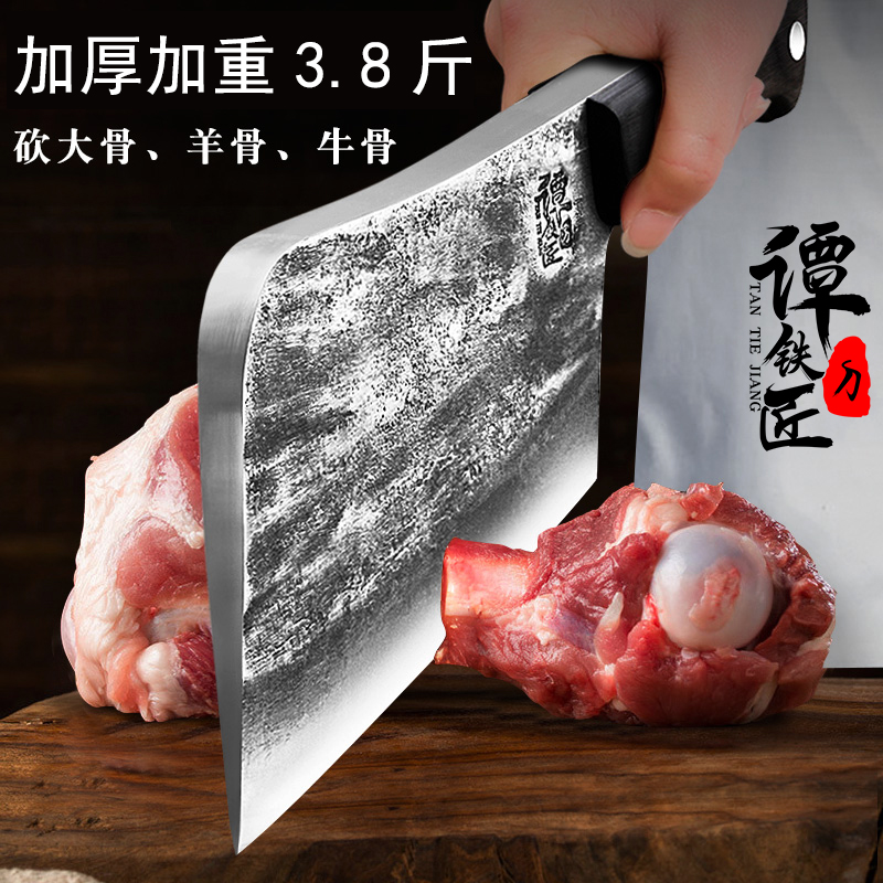 Tan blacksmith handcrafted machete with chopped bone knife thickened heavy decapitated knife chopped bone knife large cut bone special knife cut bone knife