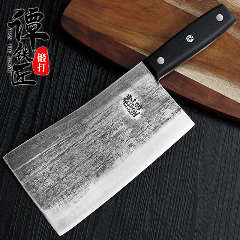 Tan Tiksmith pure hand forged kitchen knife household old-fashioned beheaded meat knife cook special sharp kitchen tool